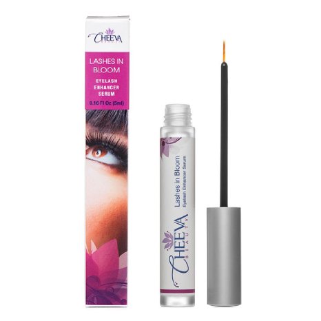 Grow Longer Fuller Eyelashes - Long Eyelashes are Beautiful Eyelashes - Lashes in Bloom Promotes Eyelash Growth - Includes a Free eBook full of Natural Beauty Tips - This Advanced Eyelash Serum is Backed by Our 100 Satisfaction Guarantee - So Order Yours Today