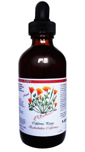 California Poppy Organic (Eschscholzia Californica) Liquid Extract Tincture 4 Oz (120ml)
