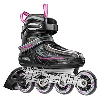 5th Element Lynx LX Womens Recreational Inline Skates, Black and Pink Rollerblades
