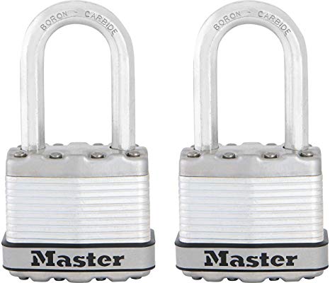 Master Lock Padlock, Magnum Laminated Steel Lock, 1-3/4 in. Wide, M1XTLF (Pack of 2-Keyed Alike)