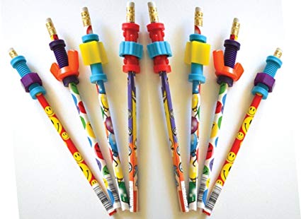 Finger Fidget Pencils with Fidget Toppers -Set of 8 Pencils with Fidgets - Pencil Fidgets from Express Pencils™