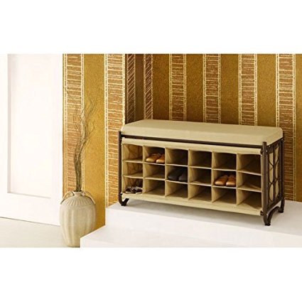 Organize It All Bench with Shoe Cubbies, Oil Rubbed Bronze