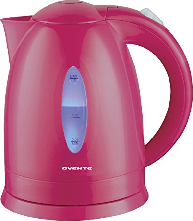 Ovente KP72F 1.7 Liter BPA Free Cordless Electric Kettle, Fuchsia