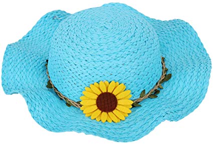 SimpliKids Girls' Summer Straw Sun Hat