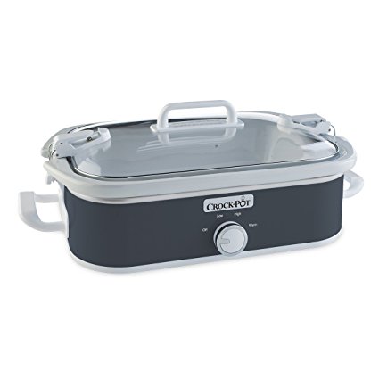 Crock-Pot 3.5-Quart Casserole Crock Manual Slow Cooker, Charcoal, SCCPCCM350-CH