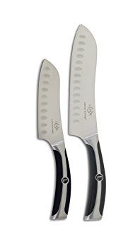 Lenox L-22502 2-Piece Santoku Set, 7/5-Inch, Silver