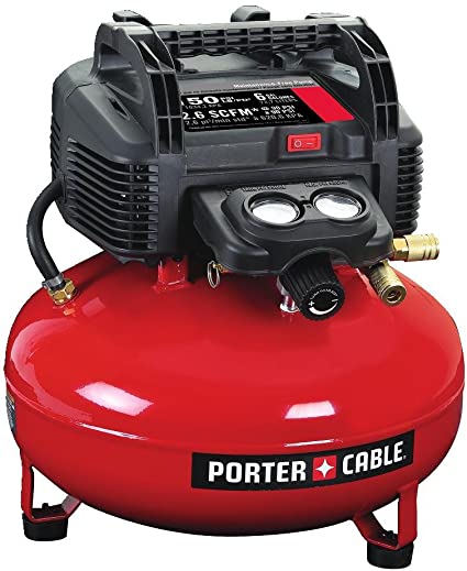 PORTER-CABLE Air Compressor, 6-Gallon, Pancake, Oil-Free (C2002)