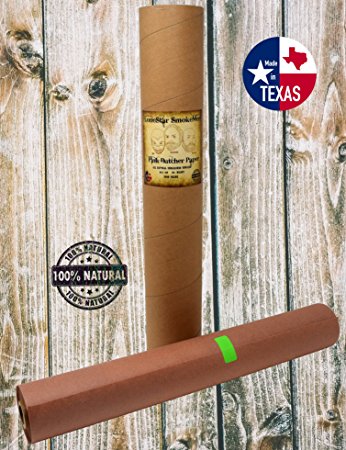 Lonestar Smokemen Pink Butcher Paper Pink/Peach Kraft Paper Roll Unbleached Unwaxed Uncoated All Natural Made in Texas - Storage Tube Included