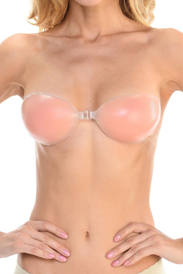 M&H World Women's Adhesive Strapless Backless Silicone Bra Insert