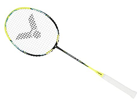 Victor Jetspeed S 2SP Speed Series G5 Graphite, Resin Unstrung Badminton Racket (Yellow, Black, 4U)
