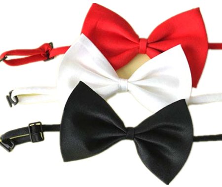 SKL Set of 3 Adjustable Dog Bow Tie Pet Collar Perfect for Wedding Tie Party Accessories