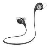 Lumsing Universal-Fit Bluetooth 41 Stereo Wireless Noise Isolating In-Ear Headphones with MicrophoneHi-FI Sports Gym running Sweatproof Stereo Earbuds Earphones Car Hands-free Calling Headsets for Apple WatchiPhone 6 6 PlusSamsung Galaxy S6 HTC Android Smart Phones and Tablets Black