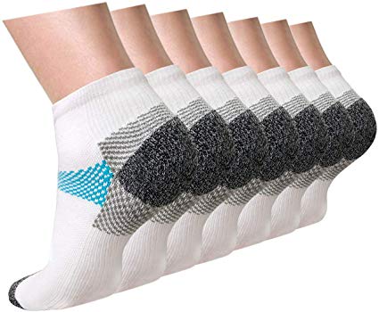 Compression Socks Plantar Fasciitis for Women Men (3/5/7 Pack), 8-15 mmhg Athletic Sock Arch Support Flight Travel Nurses