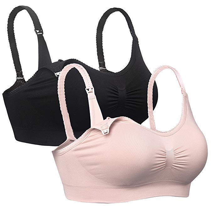 iLoveSIA Womens Seamless Nursing Bra Sleep Maternity Bralette Pack of 2