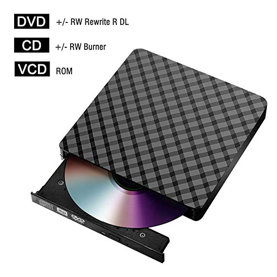 External cd/dvd Drive for Laptop USB 3.0, Portable CD DVD  /-RW Drive Slim DVD/CD Rom Rewriter Burner Writer for Laptop/Macbook/Desktop/MacOS/Windows10/8/7/XP/Vi