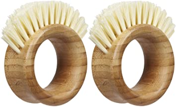 Full Circle The Ring Vegetable Brush, Brown, 2pk