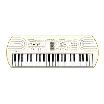 Casiotone Mini Keyboard SA-80 with Piano tones, White (44 Keys)