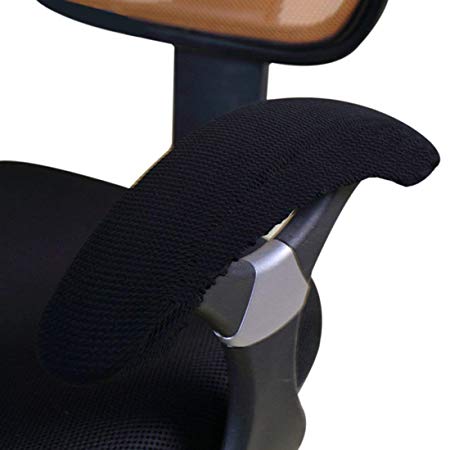 Freahap Armrest Covers for Office Chair Elastic Fabric Universal Armrest Protector for Desk Gaming Chair Black 1 Pair
