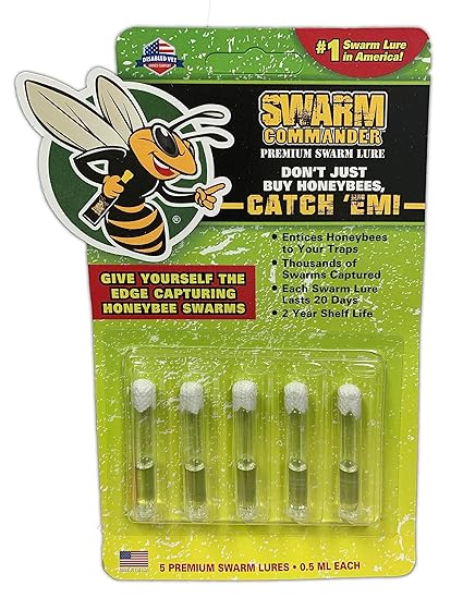 Blythewood Bee Company Swarm Commander Premium Swarm Lure - Crush Vials 5 Pack