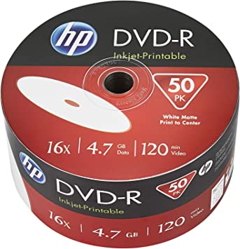 HP DVD-R IJ PRINT 16X 50PK BULK HP 4.7GB