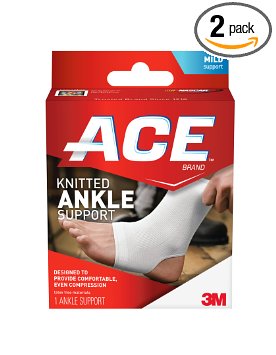 ACE Knitted Ankle Support, Large (Pack of 2)