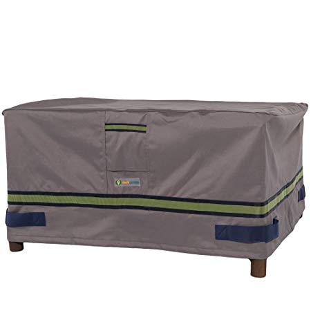 Duck Covers Soteria Rainproof 52" Rectangular Patio Ottoman/Side Table Cover