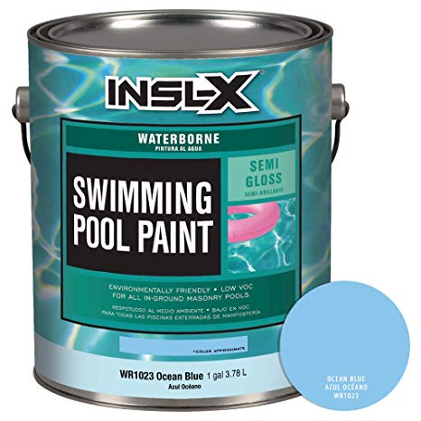 INSL-X WR102309A-01 Waterborne, Semi-Gloss Pool Paint 1 Gallon Ocean Blue