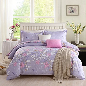 GOOFUN-D10Q Duvet Cover Bedding Set 3pcs Lightweight Microfiber Well Designed 1 Duvet Cover 2 Pillow Shams, Comfortable, Breathable, Soft, Extremely Durable,Full/Queen Size