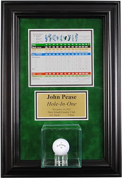 Perfect Cases Hole in One Golf Ball Glass Display Case Wall Mounted