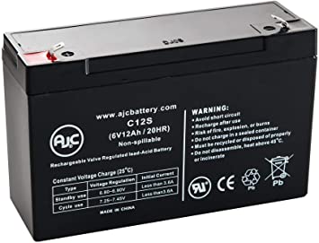 Portalac GS PE6V12 6V 12Ah Emergency Light Battery - This is an AJC Brand Replacement