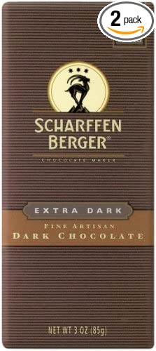 Scharffen Berger Chocolate Bar, Extra Dark, 82% Cacao, 3-Ounce bars (Pack Of 2)