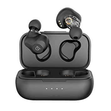 SoundPEATS Truengine SE Dual Dynamic Drivers Wireless Earbuds, Bluetooth 5.0 Headphones with Dual Crossovers, APTX Audio CVC Noise Cancellation Built in Mic, in-Ear Earphones with Charging Case, 27 Hours Playtime