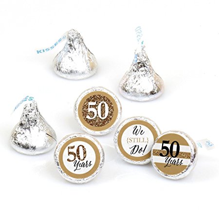 We Still Do - 50th Wedding Anniversary - Party Round Candy Sticker Favors – Labels Fit Hershey’s Kisses (1 sheet of 108)