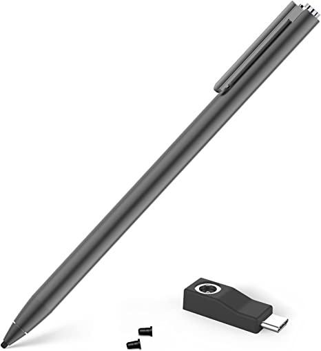 Adonit Dash 4 (Graphite Black) Smart Universal Dual Pens, Palm Rejection Pencil, Type C Magnetic Charging, Extra Long Standby Time. Compatible for iPhone, iPad Air, iPad Pro, iPad Mini, iPad.