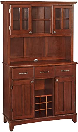 Home Styles Buffet of Buffets Medium Cherry Wood with Hutch, Cherry Finish, 41-3/4-Inch