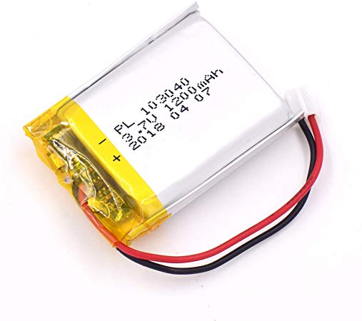 3.7V 1200mAh 103040 Lipo Battery Rechargeable Lithium Polymer ion Battery Pack with JST Connector