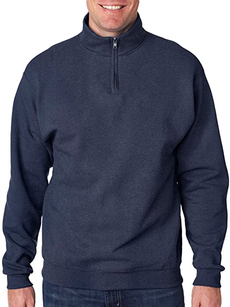 Jerzees Men's NuBlend 1/4 Zip Cadet Collar Sweatshirt