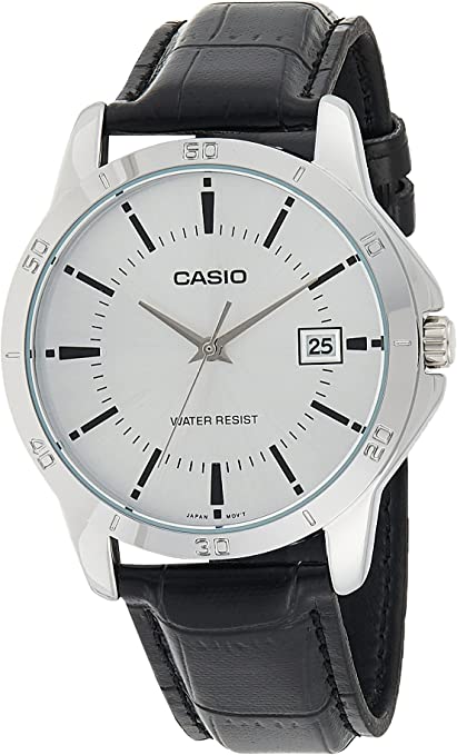 Casio MTP-V004L-7A Men's Standard Analog Stainless Steel Date Silver Dial Watch