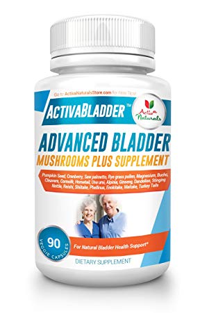 Bladder Support Supplement with Saw Palmetto Extract, Cranberry, Pumpkin Seeds, Reishi & Maitake Mushrooms, 90 Veggie Capsules