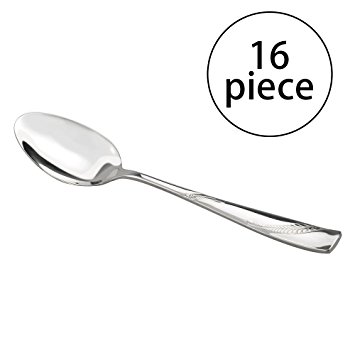 Nicesh Stainless Steel Teaspoon Set, 6.02-Inch, Set of 16