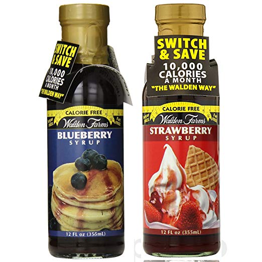 Walden Farms Syrup, Strawberry / Blueberry - 12 Ounce (Blueberry   Strawberry)
