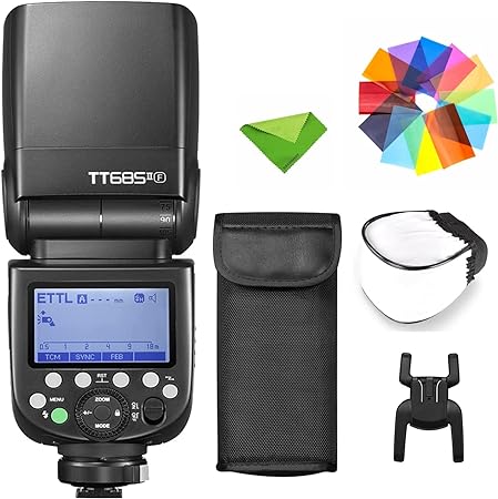 Godox TT685II-F Flash for Fuji TTL Speedlight Camera Flash, 2.4G Wireless X System, HSS 1/8000S Speedlite for Fujifilm Fuji Cameras X-T2 X-T1 X-T10 X-A3 X-E1 X-Pro1 X100F X100T (Upgraded TT685F)