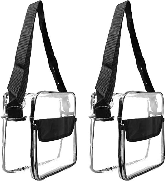 Youngever Clear Cross Body Messenger Shoulder Bag, Clear Bag, Heavy Duty