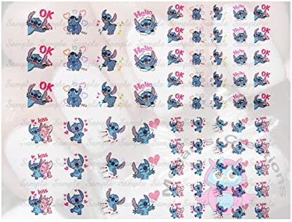 74 Cute Cartoon Set #11 Water Nail Art Transfers Stickers Decals - Set of 74