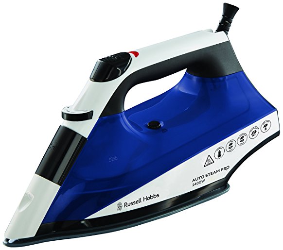 Russell Hobbs Auto Steam Pro Ceramic Iron 22522, 2400 W - White and Blue