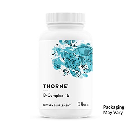 Thorne Research - B-Complex #6 - Vitamin B Complex with Active Forms of Essential B Vitamins and Extra B6-60 Capsules