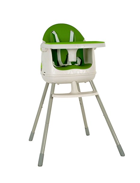 Keter 3-in-1 Multi-Dine Convertible High Chair / Booster Seat / Junior Seat, White & Green