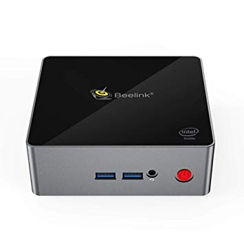 Beelink J45 Mini PC Desktop 8GB Ram LPDDR4 128GB SSD Intel Apollo Lake Pentium Silver J4205 License Windows 10 Multimedia Office Computer Dual HDMI 4K Display Fan Cooling,VESA Mount,Dual WiFi,US Plug