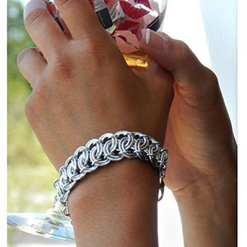 Handmade Chainmail Bracelet - Bright Handmade Chain Jewelry (Custom Sized)