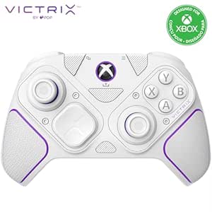 PDP Victrix Pro BFG Wireless Gaming Controller for Xbox Series X|Series S, Xbox One, and Windows 10/11, Dolby Atmos Audio, Remappable Buttons, Customizable Triggers/Paddles/D-Pad, PC App, White